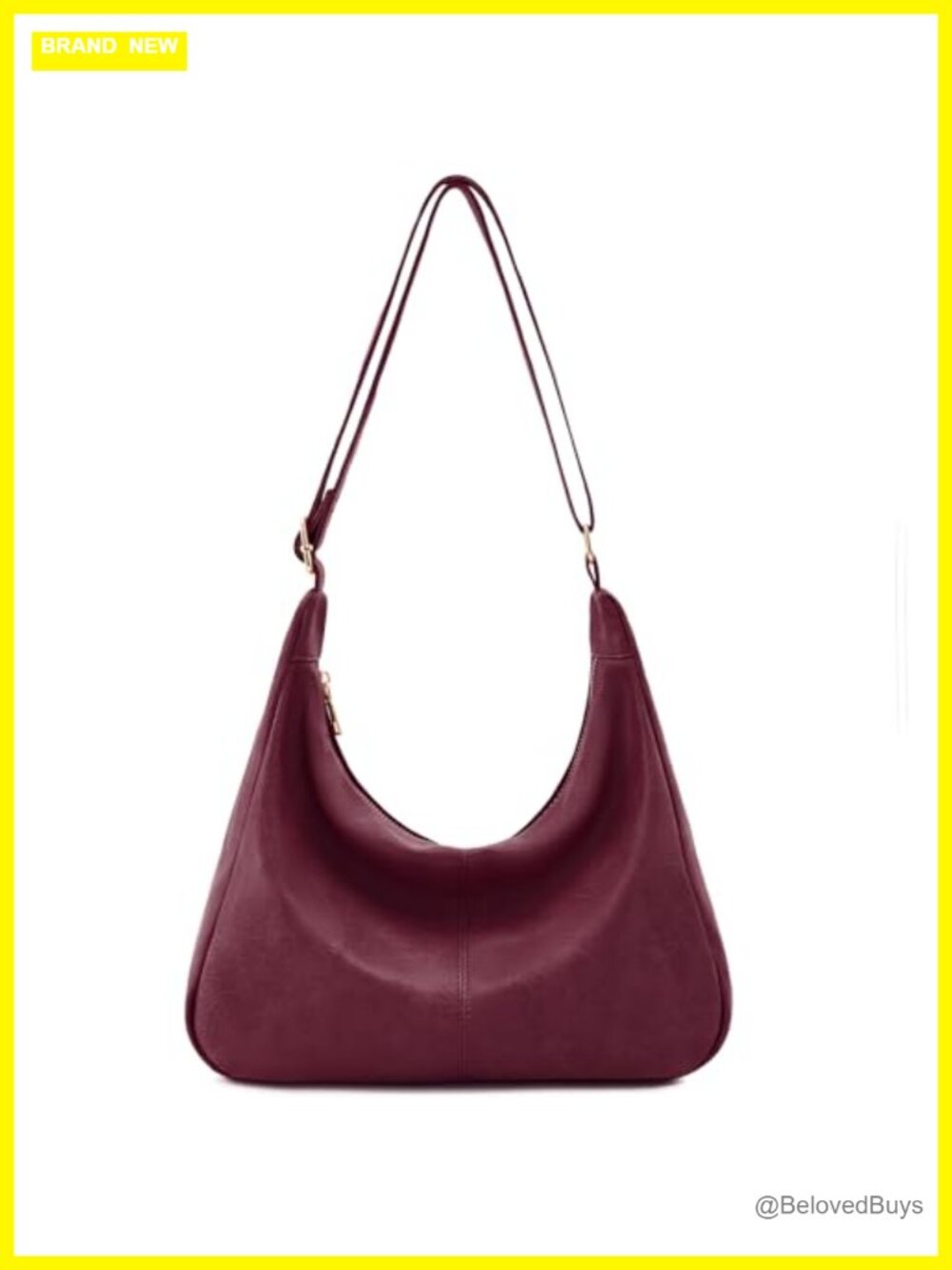 Foldable Vegan Leather Hobo Bag Slouchy Tote Crossbody Shoulder Purse